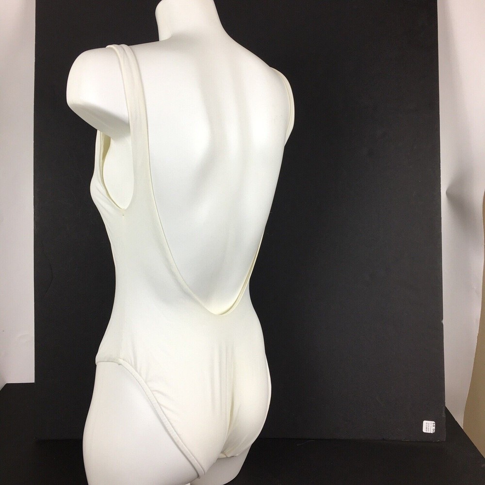 New VICTORIA'S SECRET Low Back Swimsuit Women's Size 10 White Bridal Sexy - Picture 7 of 10